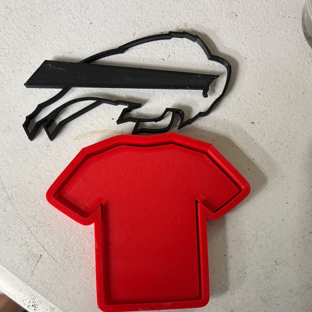Buffalo bills and jersey cookie cutter set!
